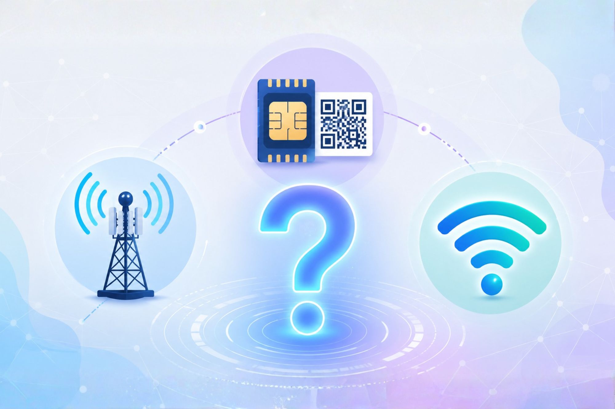 ภาพเปรียบเทียบซิม eSIM โรมมิ่ง และ Pocket WiFi สำหรับกัมพูชา